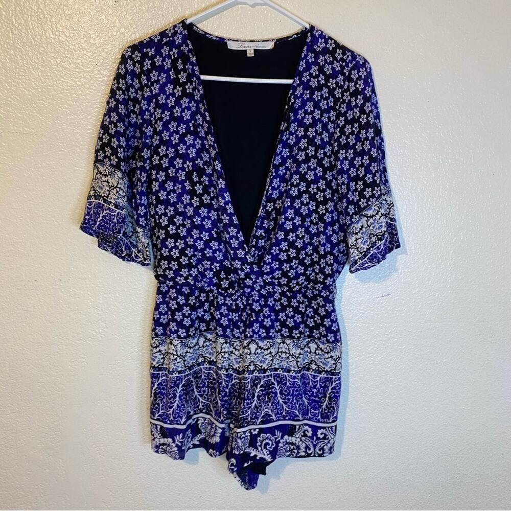 Lovers + Friends Isabelle Romper in Royal Scarf Size Small - Picture 4 of 9
